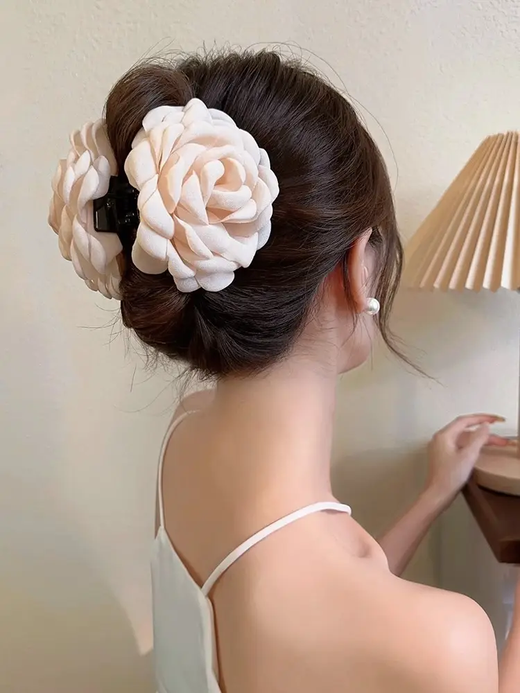Pink Rose Hair Clip for Girls & Women — feature 6