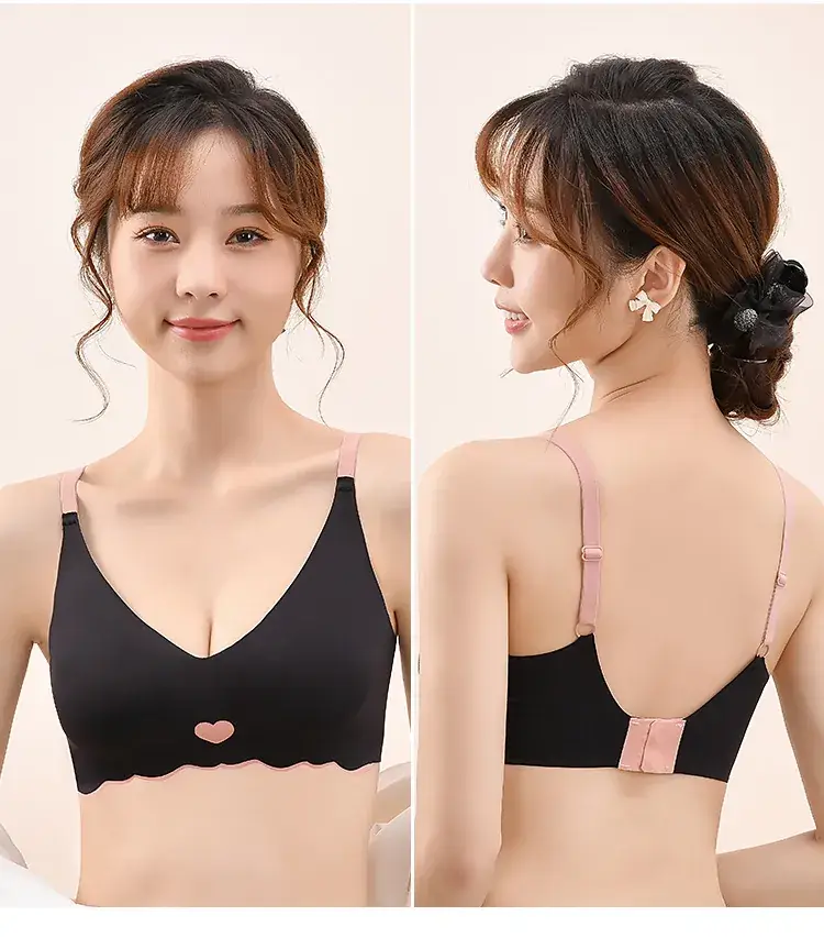 Traceless Ice Silk Women's Bra with Heart Design — feature 26