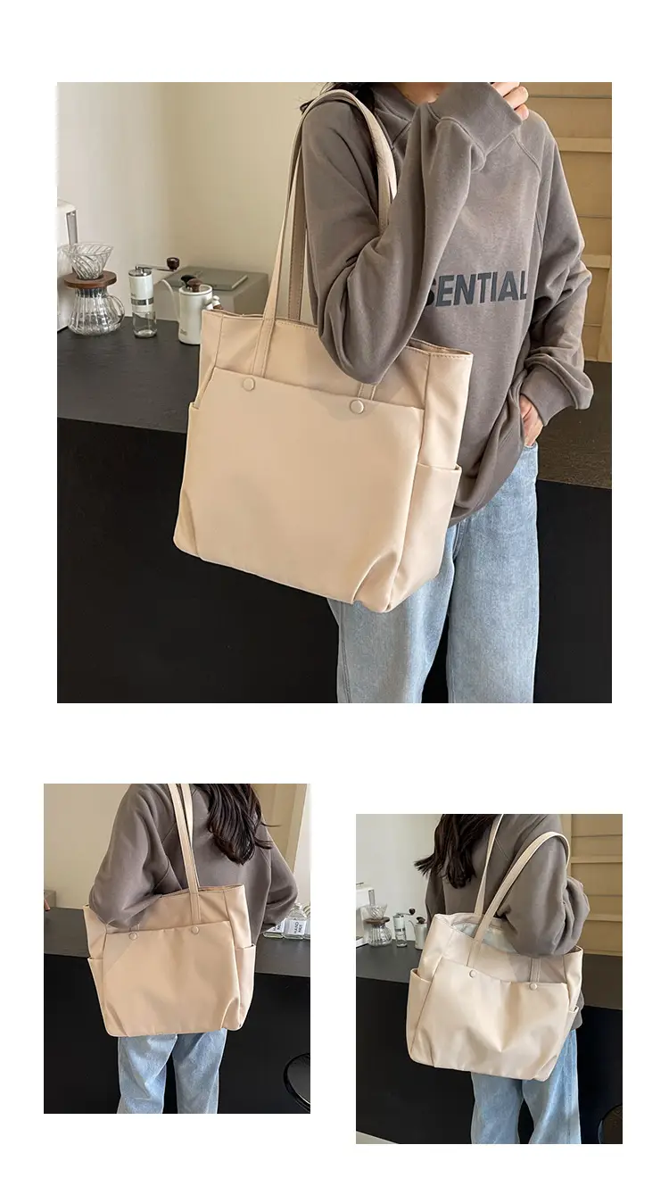 Black Nylon Shoulder Bag for Women Urban Travel — feature 10