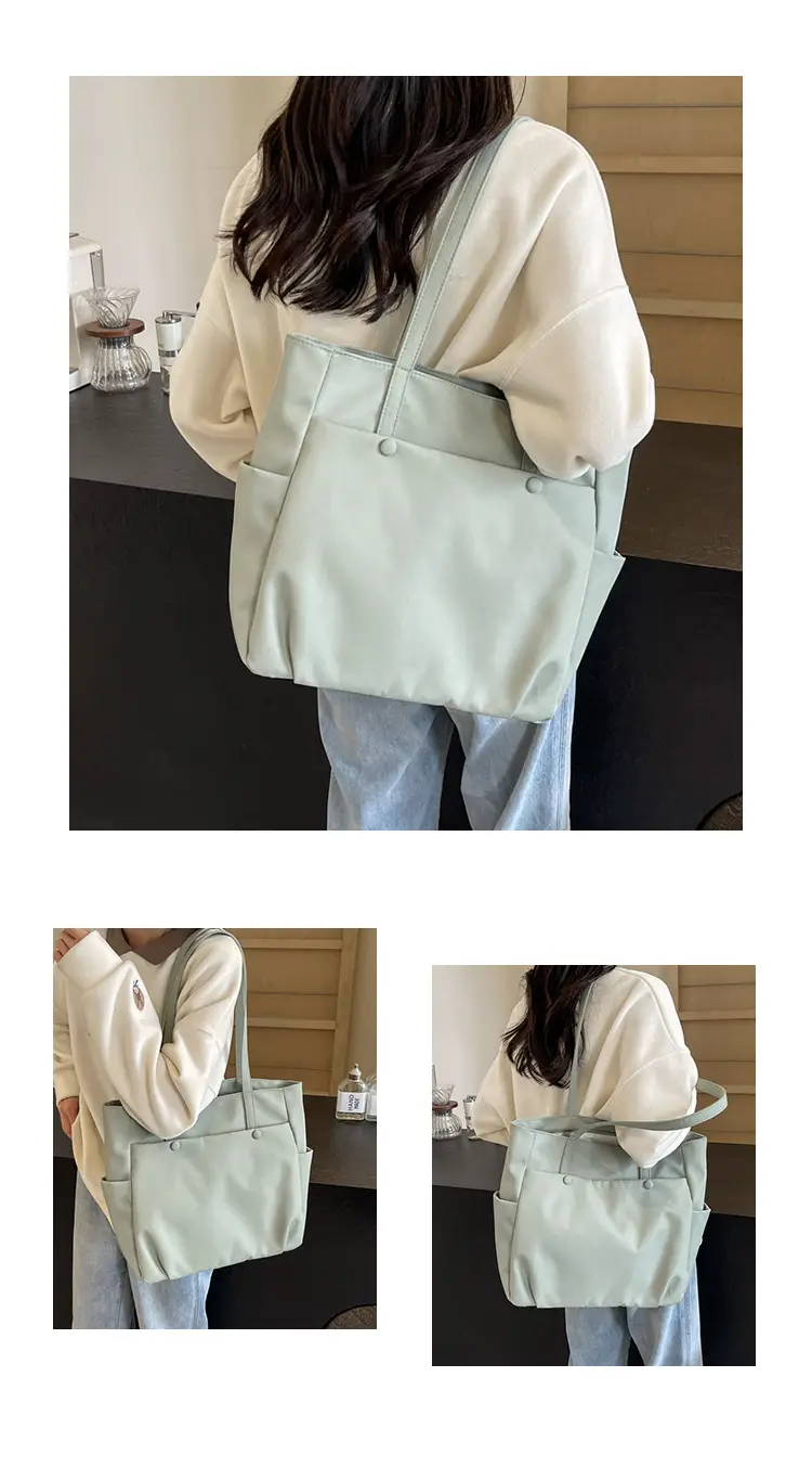 Black Nylon Shoulder Bag for Women Urban Travel — feature 13