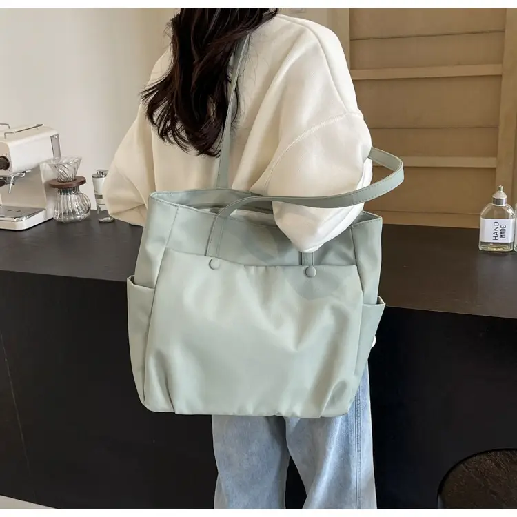 Black Nylon Shoulder Bag for Women Urban Travel — feature 35