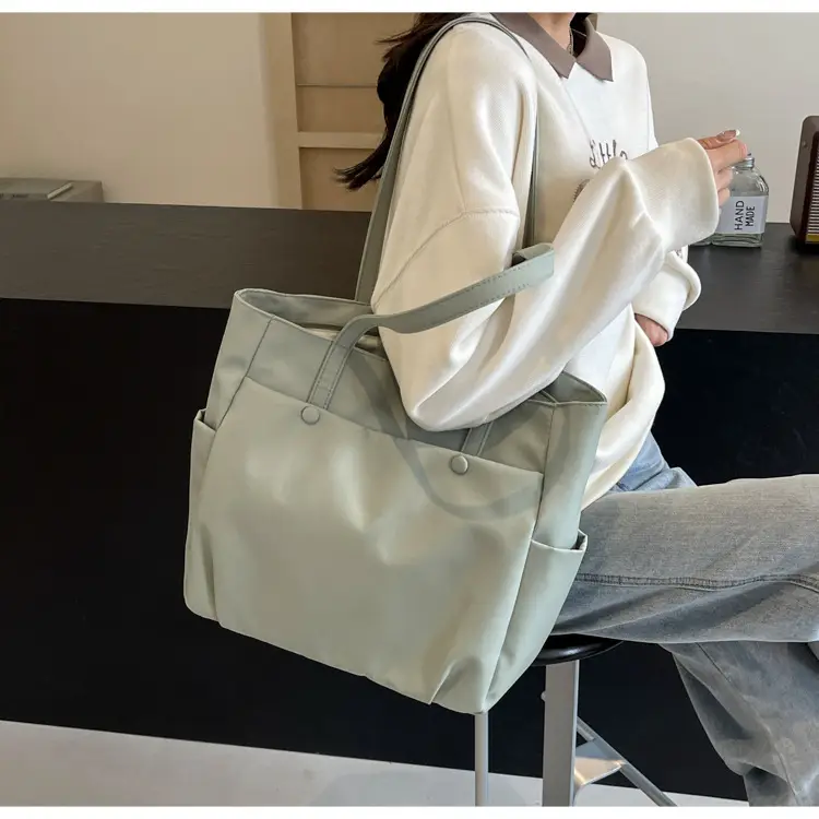 Black Nylon Shoulder Bag for Women Urban Travel — feature 36