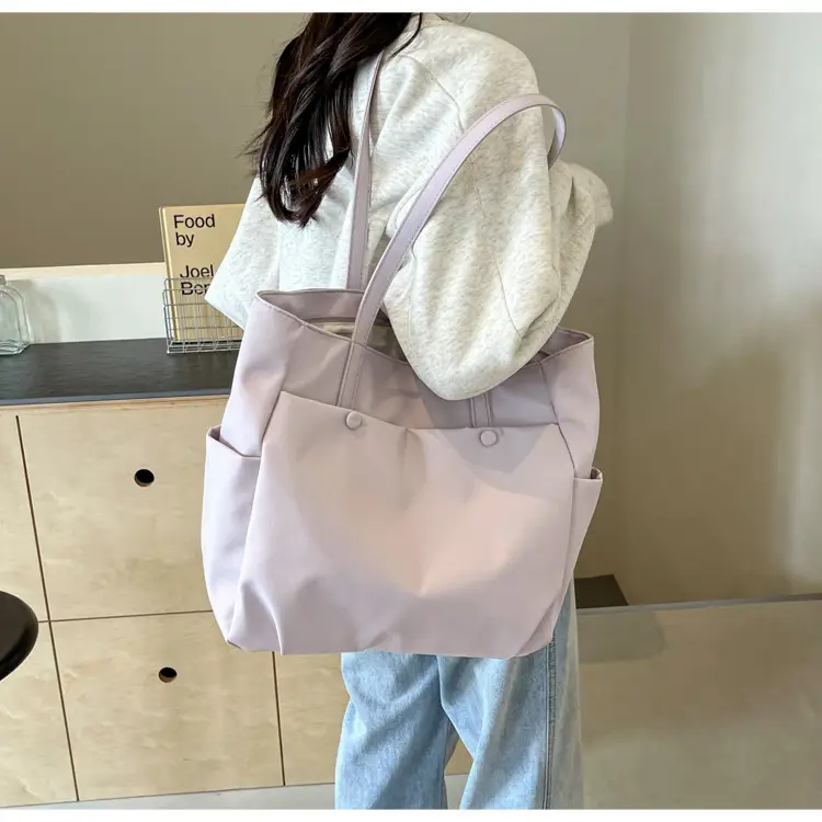 Black Nylon Shoulder Bag for Women Urban Travel — feature 42