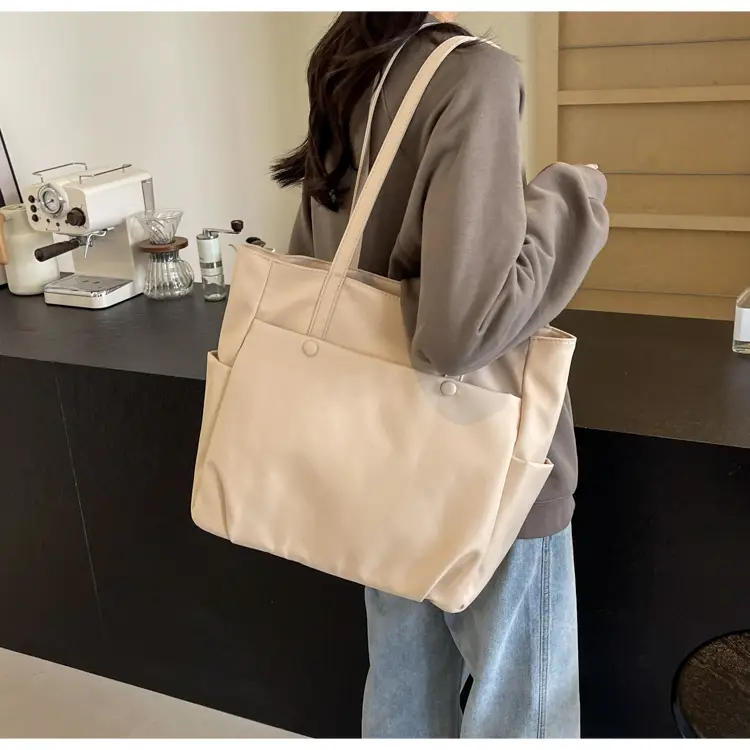 Black Nylon Shoulder Bag for Women Urban Travel — feature 49