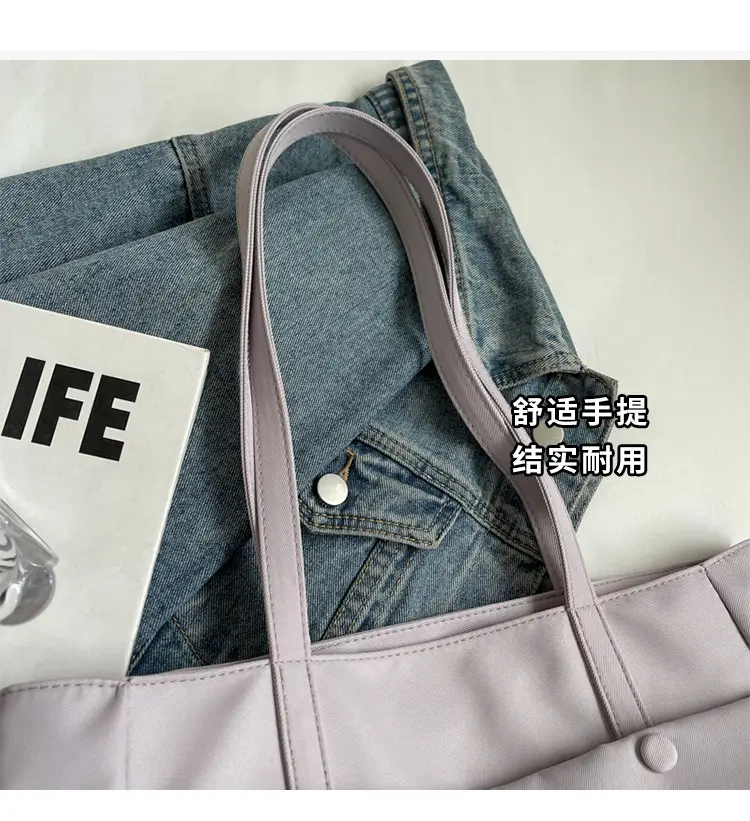 Black Nylon Shoulder Bag for Women Urban Travel — feature 5
