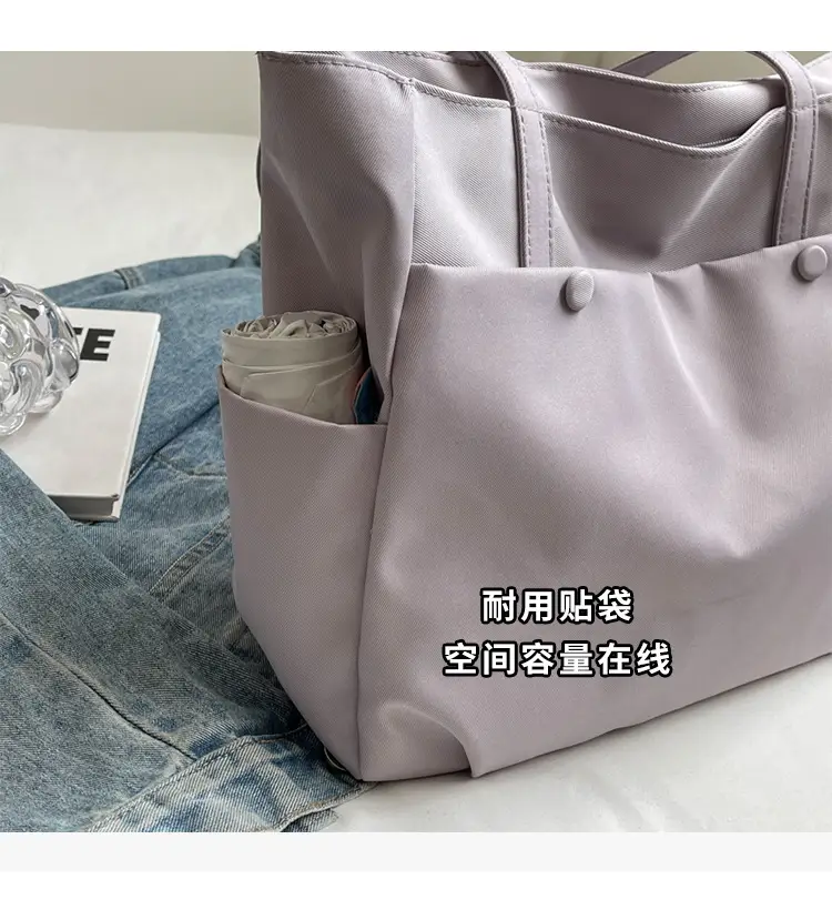 Black Nylon Shoulder Bag for Women Urban Travel — feature 7