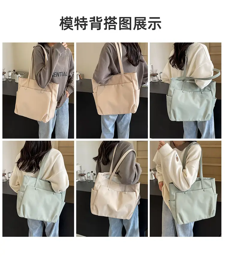 Black Nylon Shoulder Bag for Women Urban Travel — feature 9