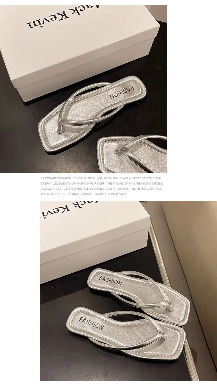 Internet Celebrity Flip-Flop Boots Women's Summer Outwear Fashion 2024 New Arrival Flip-Flop Sandals Flat Beach Shoes — feature 3