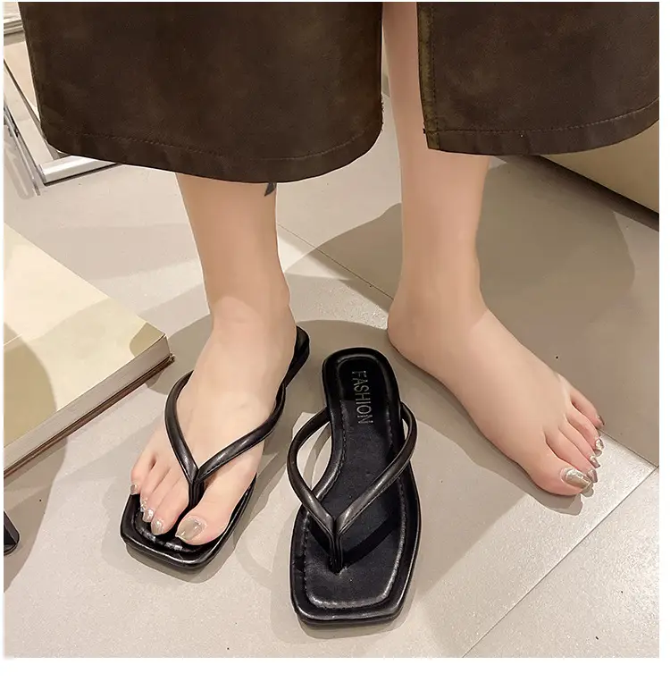Internet Celebrity Flip-Flop Boots Women's Summer Outwear Fashion 2024 New Arrival Flip-Flop Sandals Flat Beach Shoes — feature 4