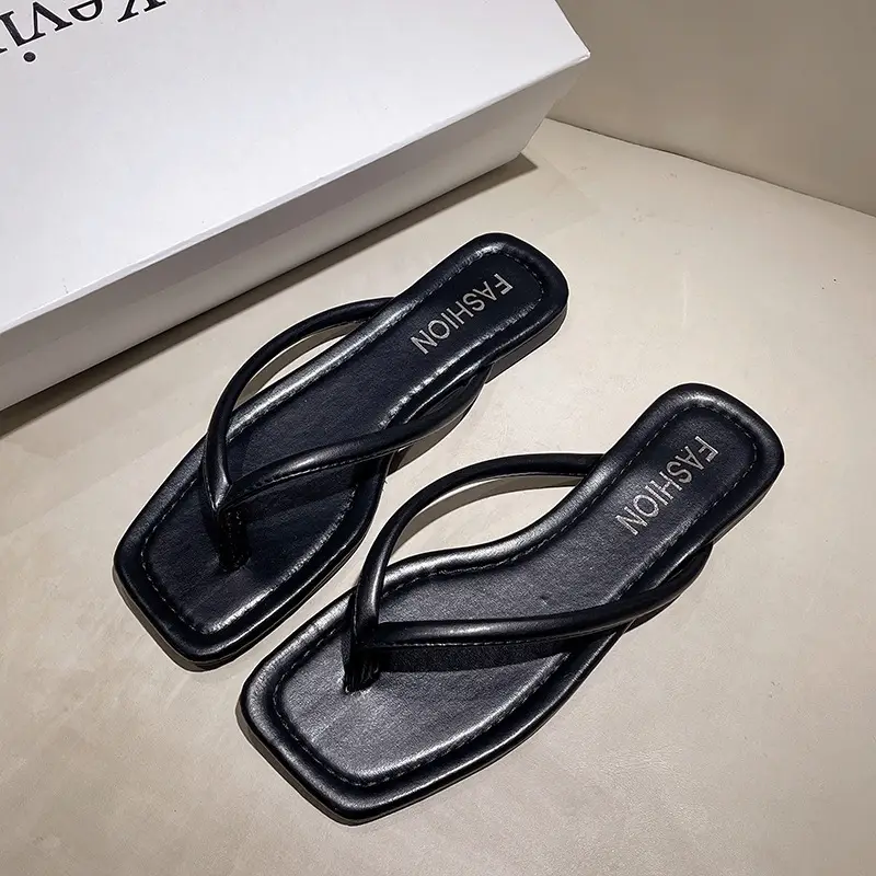 Internet Celebrity Flip-Flop Boots Women's Summer Outwear Fashion 2024 New Arrival Flip-Flop Sandals Flat Beach Shoes