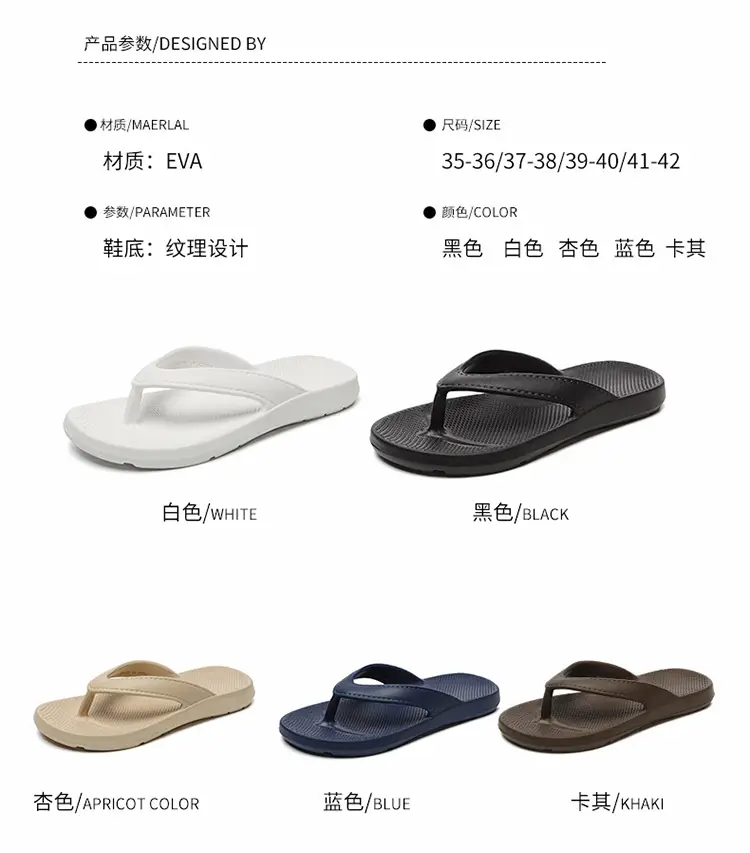 Men's White Non-Slip Flip Flops Summer — feature 2