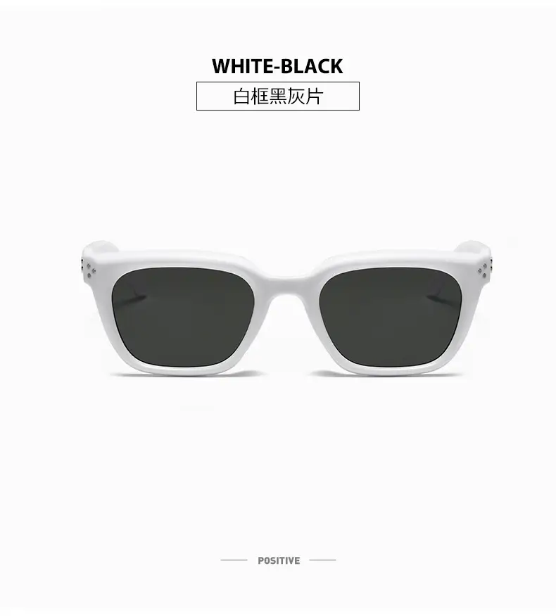 Women Anti-Uv Sunglasses Black Blue Square Frame β feature 17