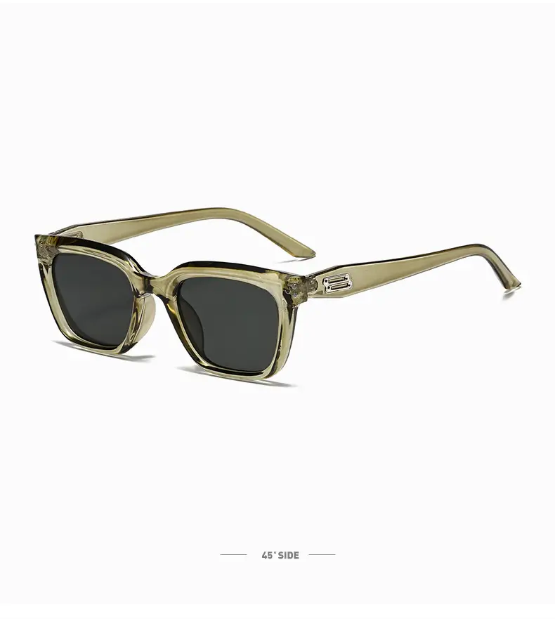 Women Anti-Uv Sunglasses Black Blue Square Frame β feature 22