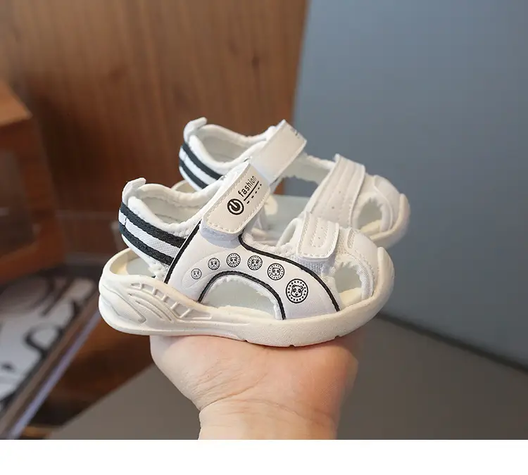 Women Mesh Sandals White Pink Adjustable Velcro — feature 14