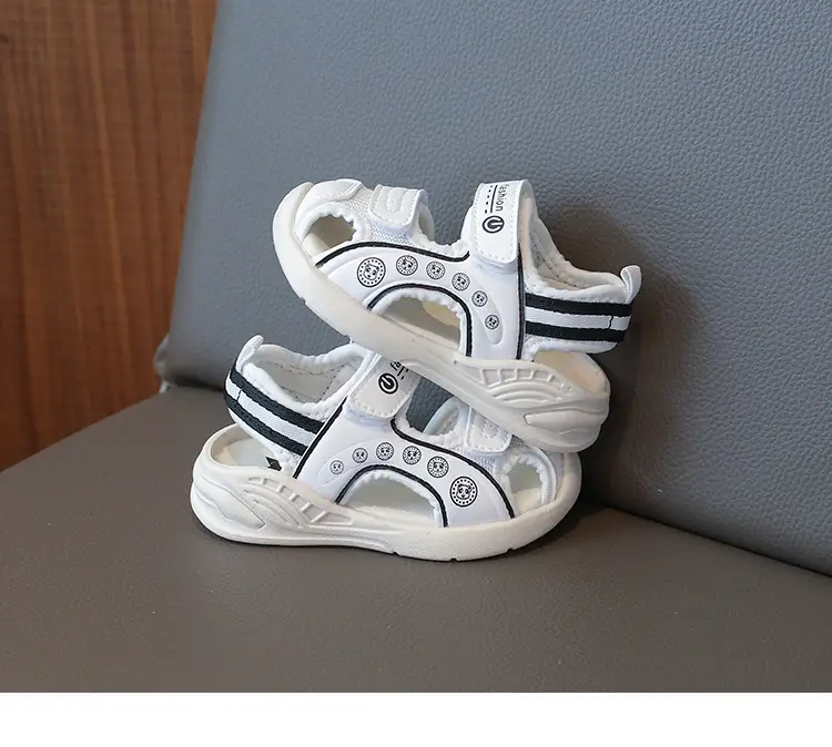 Women Mesh Sandals White Pink Adjustable Velcro — feature 16