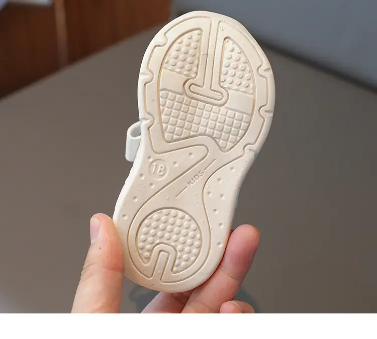 Women Mesh Sandals White Pink Adjustable Velcro — feature 22