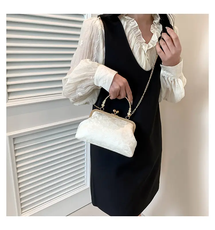Women's Pink Lace Chain Shoulder Bag 2024 New Arrival — feature 13