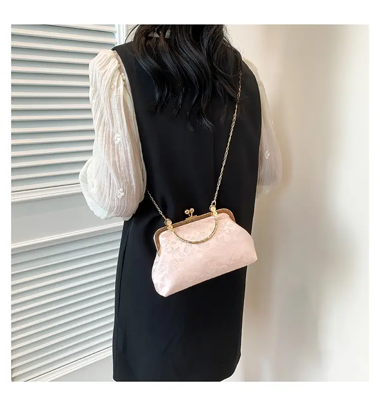 Women's Pink Lace Chain Shoulder Bag 2024 New Arrival — feature 18
