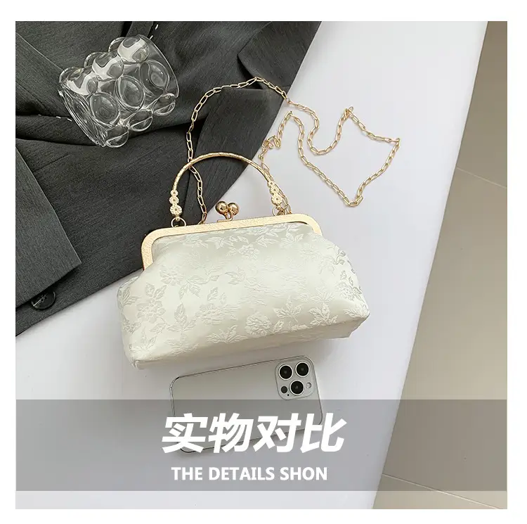 Women's Pink Lace Chain Shoulder Bag 2024 New Arrival — feature 7