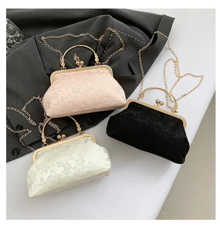 Women's Pink Lace Chain Shoulder Bag 2024 New Arrival — feature 9