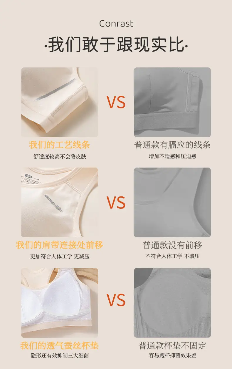 Developing Girls Bra Modale Cotton Junior High School Students plus size Underwear Girls Running Sports Shockproof Vest — feature 11