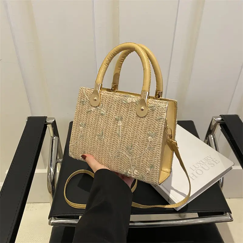 Korean Style Straw Handbag White 2024 Spring Summer - Image 5
