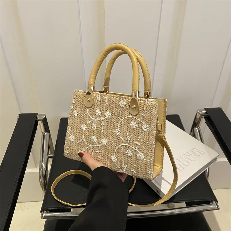 Korean Style Straw Handbag White 2024 Spring Summer - Image 7