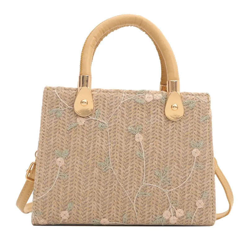 Korean Style Straw Handbag White 2024 Spring Summer - Image 8