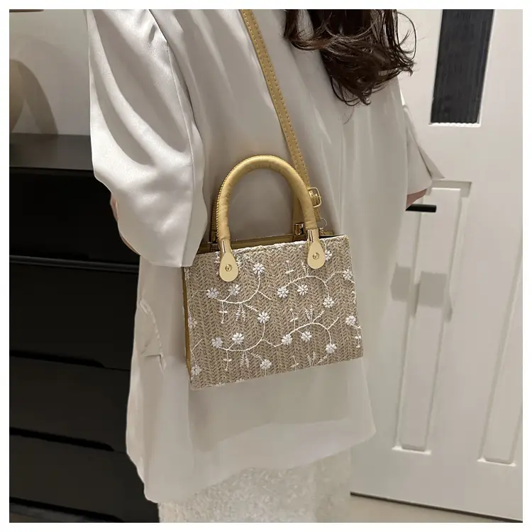 Korean Style Straw Handbag White 2024 Spring Summer — feature 18