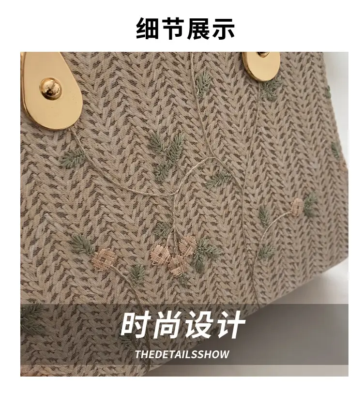 Korean Style Straw Handbag White 2024 Spring Summer — feature 2