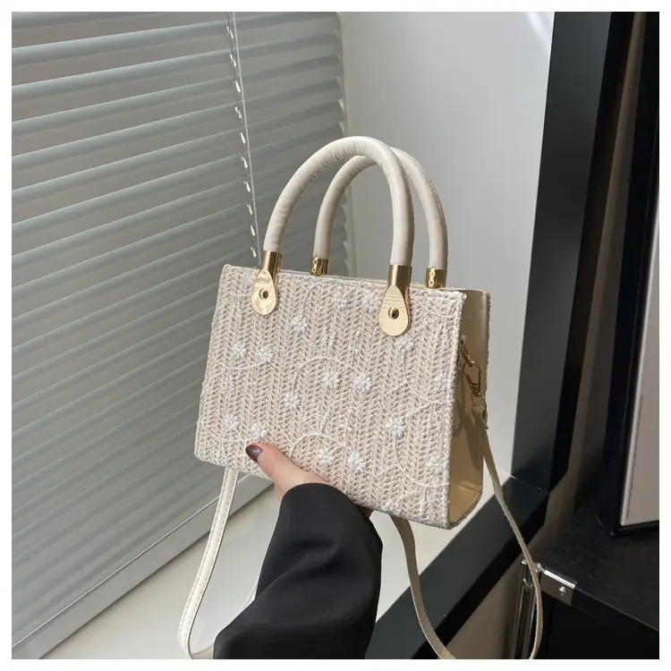 Korean Style Straw Handbag White 2024 Spring Summer — feature 23