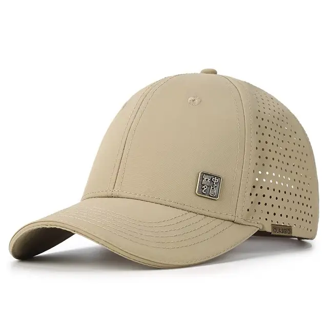 Men's Beige Duckbill Baseball Cap Large Circumference - Image 6