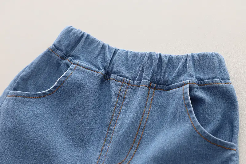 2024 Summer Boys Lel Polo Short Sleeve Set with Denim Shorts โ feature 11