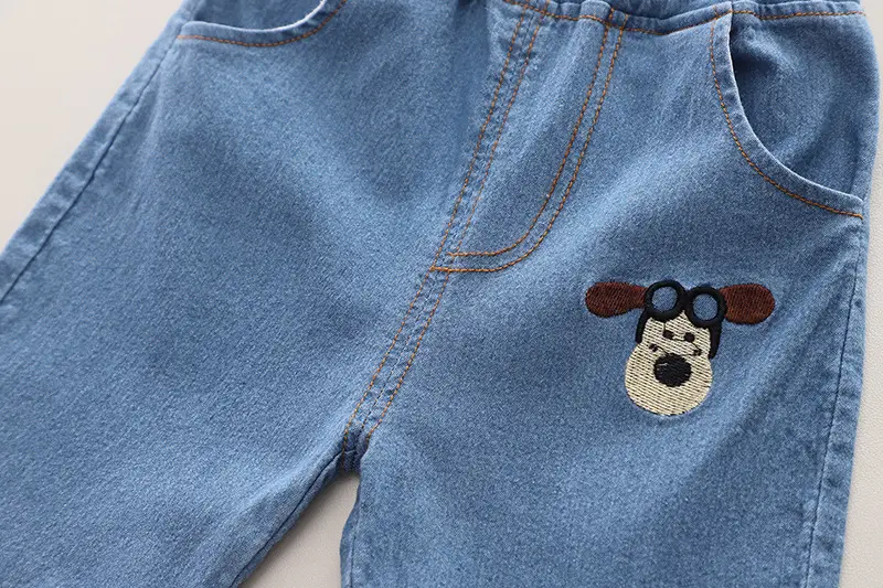2024 Summer Boys Lel Polo Short Sleeve Set with Denim Shorts โ feature 12