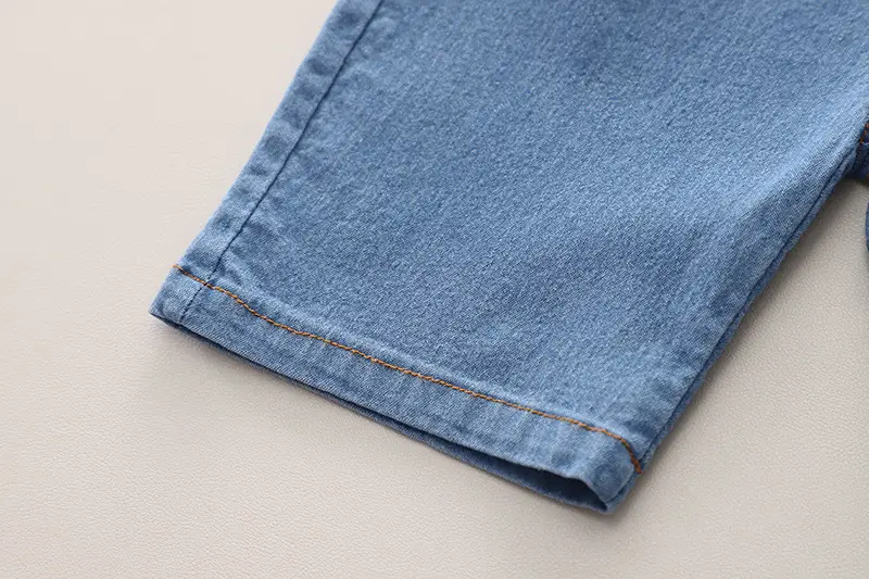 2024 Summer Boys Lel Polo Short Sleeve Set with Denim Shorts โ feature 13