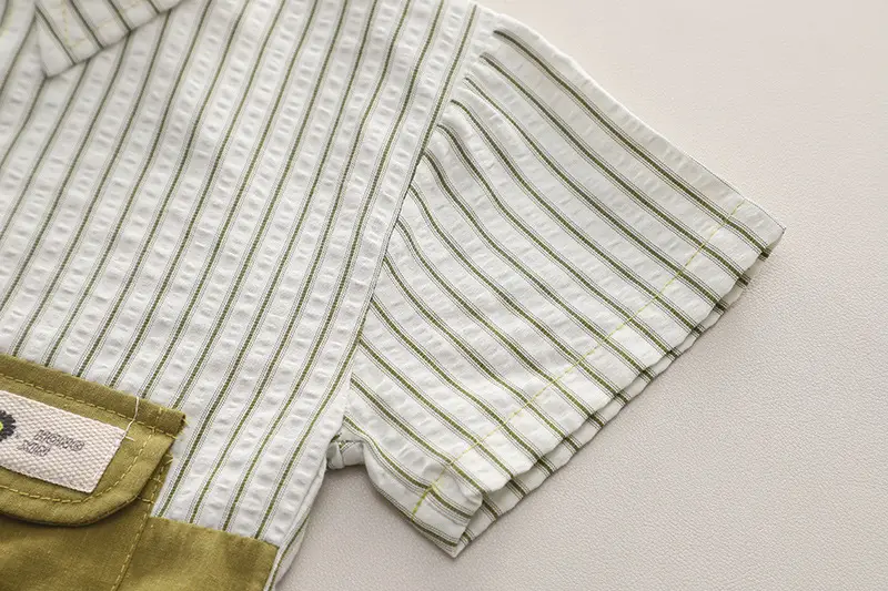 Boy Vertical Striped T-Shirt Shorts Set Summer 2024 — feature 11