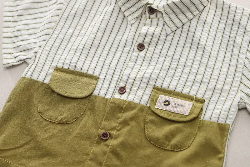 Boy Vertical Striped T-Shirt Shorts Set Summer 2024 — feature 12