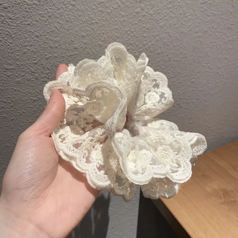 2026 New Elegant Lace Scrunchie French Bow Hair Tie — feature 10