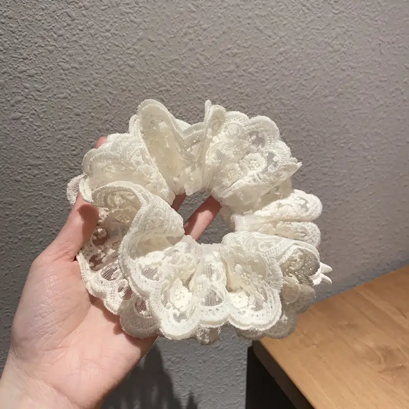 2026 New Elegant Lace Scrunchie French Bow Hair Tie — feature 6