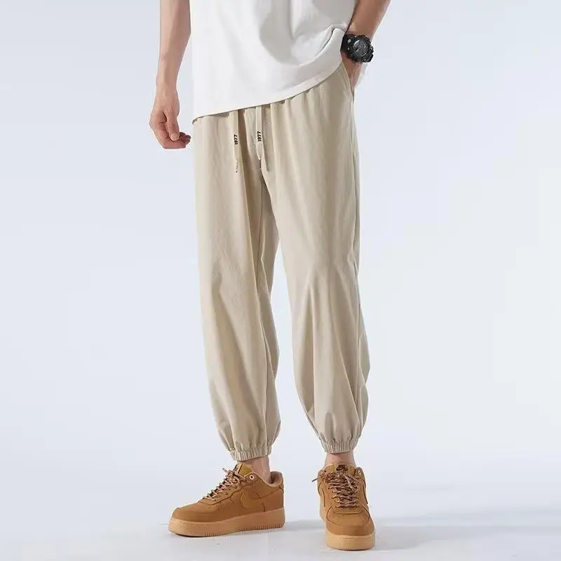 Men Japanese Ice Silk Leg-toe Pants Black