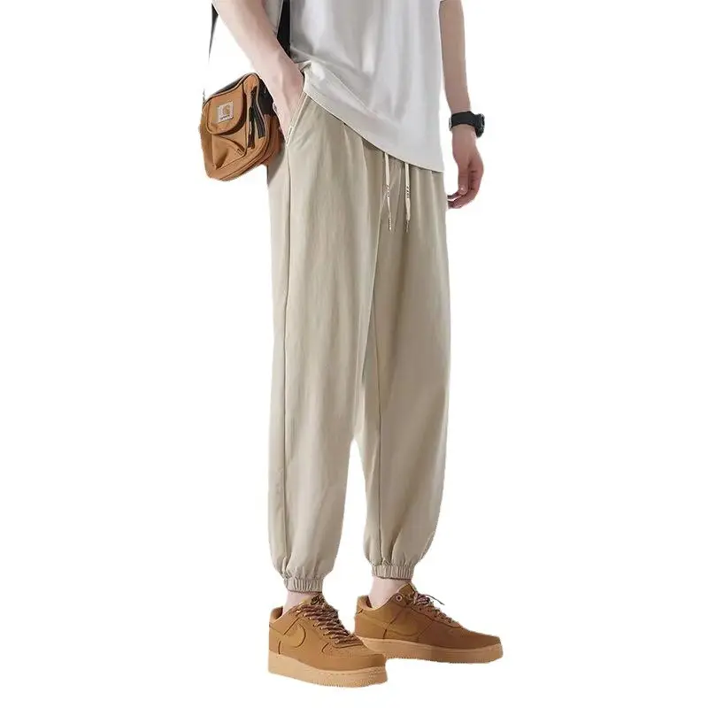 Men Japanese Ice Silk Leg-toe Pants Black