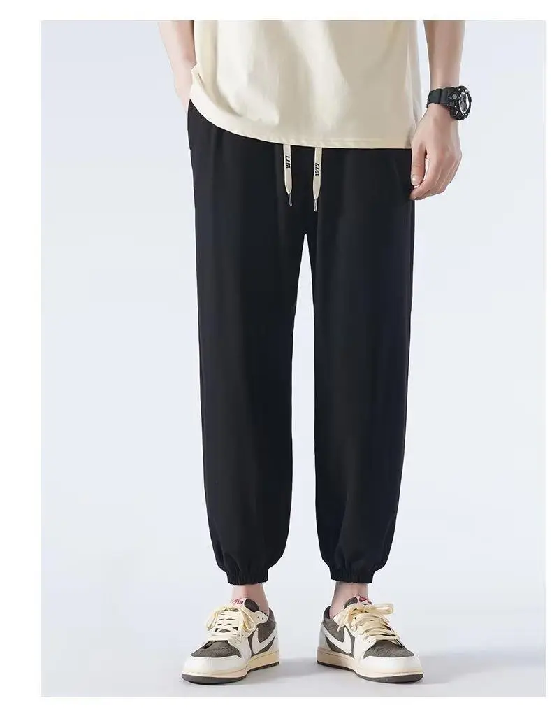 Men Japanese Ice Silk Leg-toe Pants Black — feature 20