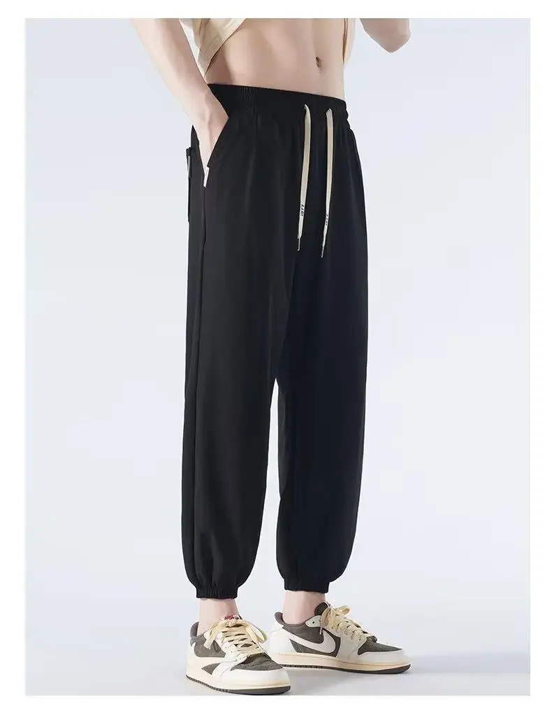 Men Japanese Ice Silk Leg-toe Pants Black — feature 22