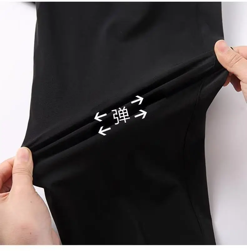 Men Japanese Ice Silk Leg-toe Pants Black — feature 7