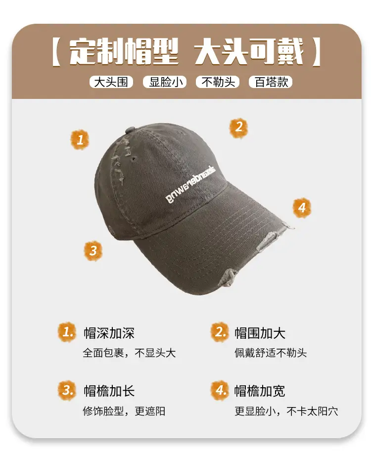 Korean-style Beige Baseball Cap for Women — feature 2