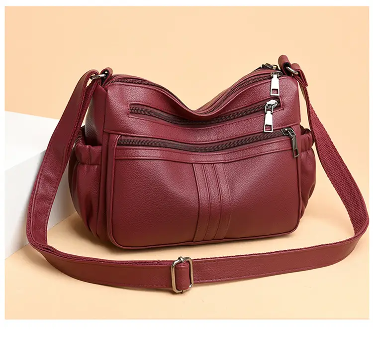 Black PU Leather Textured Crossbody Bag for Women — feature 11