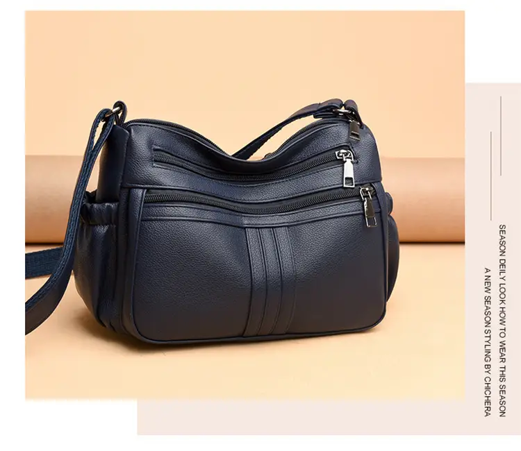 Black PU Leather Textured Crossbody Bag for Women — feature 12