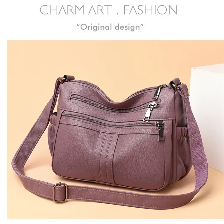 Black PU Leather Textured Crossbody Bag for Women — feature 14