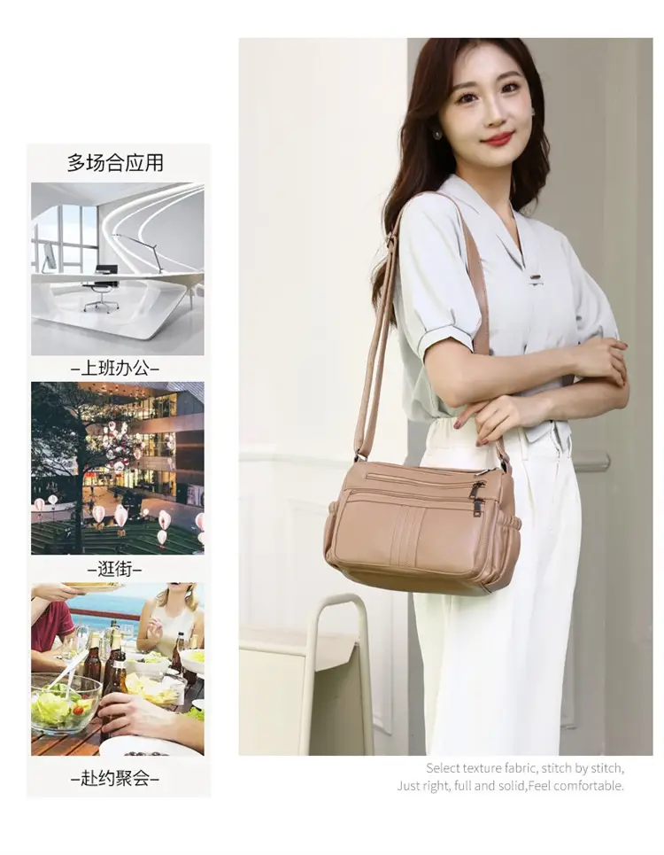 Black PU Leather Textured Crossbody Bag for Women — feature 21