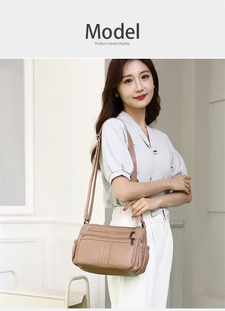 Black PU Leather Textured Crossbody Bag for Women — feature 23